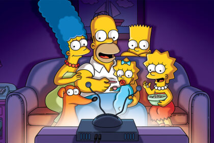 The Simpsons family in D23 art for World Simpsons Day
