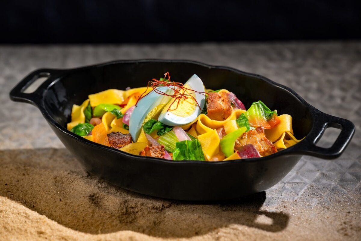 Sweet-and-Spicy Puffer Pig Pasta at Docking Bay 7 Food and Cargo