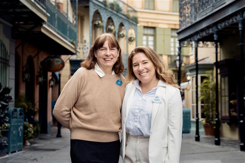 Jenny Sweetman and Jessica in New Orleans Square at Disneyland