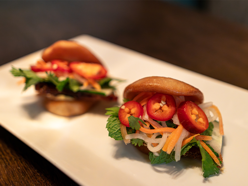 Crispy Bao Mi Buns at Confisco Grille for AANHPI Heritage Month at Universal Orlando Resort