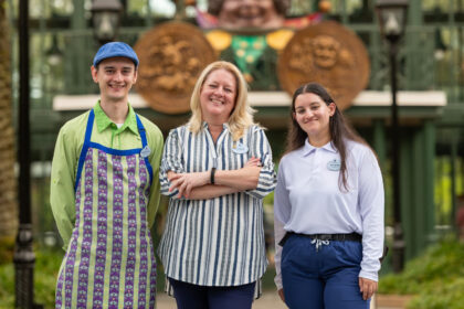 Connie Latulippe with Matthew and Aiyana at Disney's Port Orleans Resort