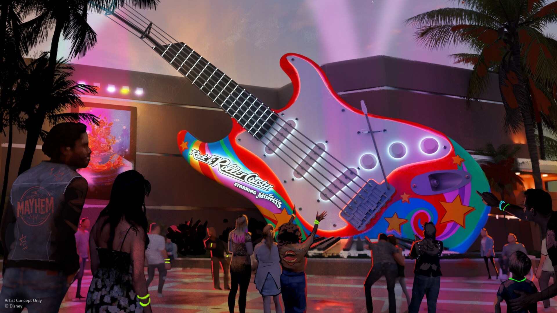 Rock n Roller Coaster Starring The Muppets exterior concept art