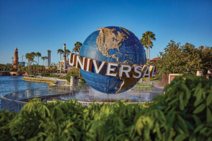The Universal Orlando Resort globe outside the parks