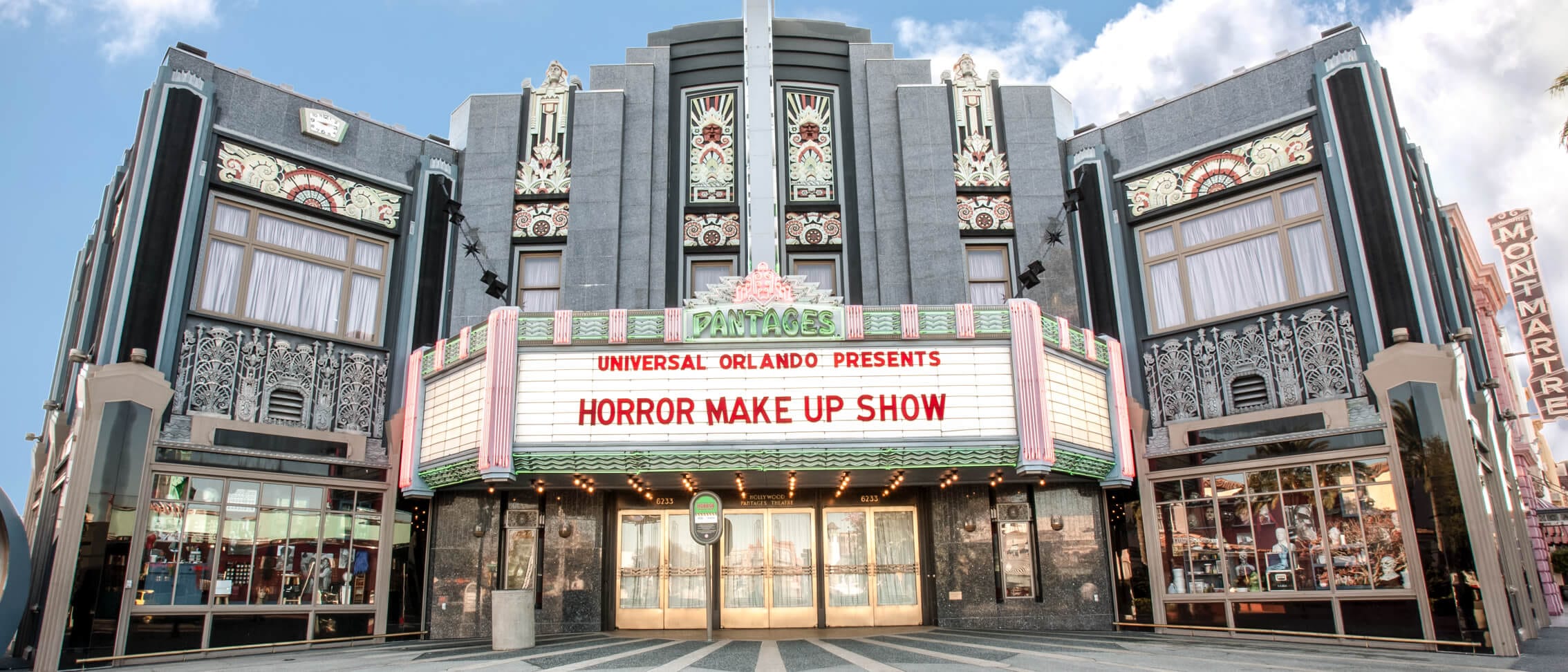Universal Orlando's Horror Make-Up Show exterior at Universal Studios Florida