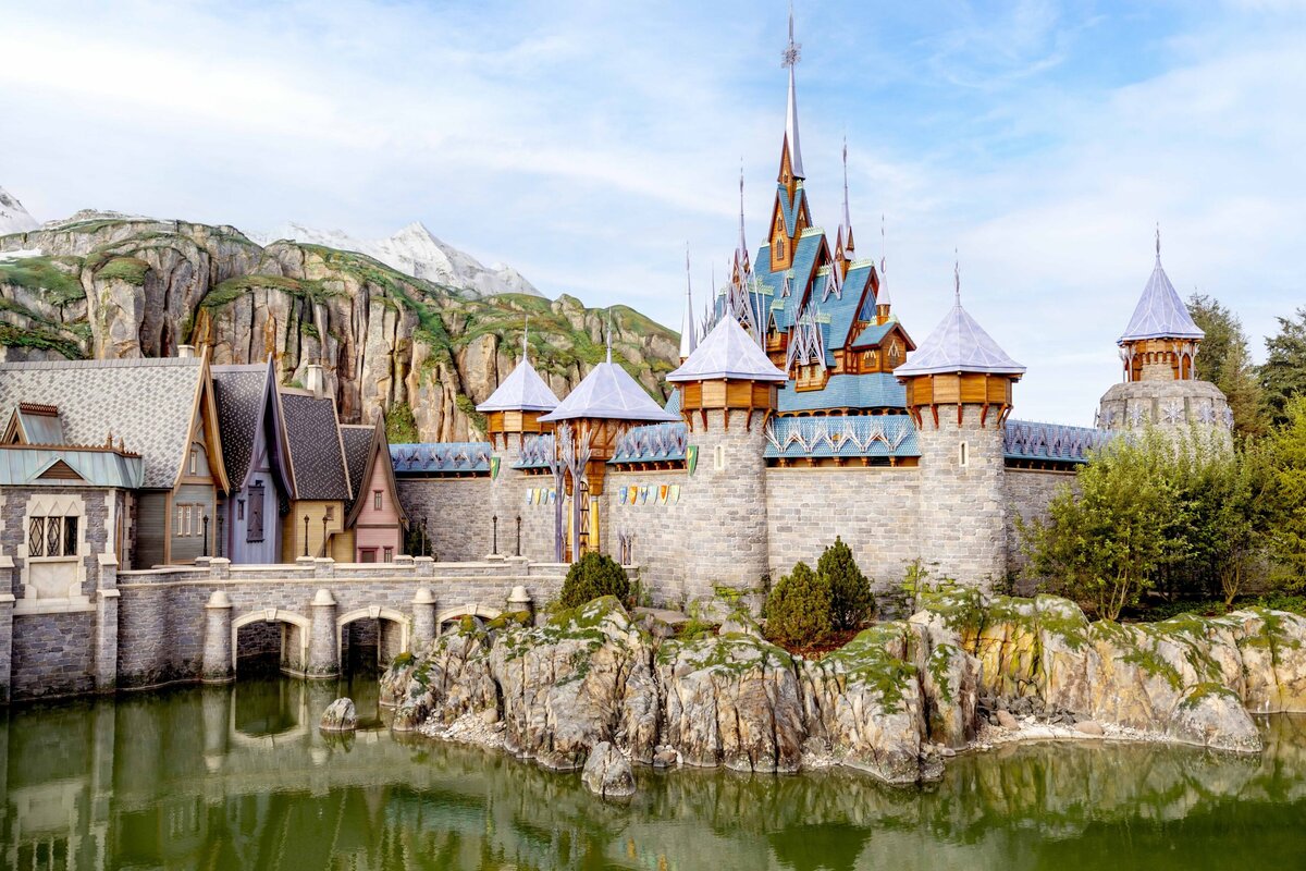 Arendelle Castle in World of Frozen at Disney Adventure World at Disneyland Paris