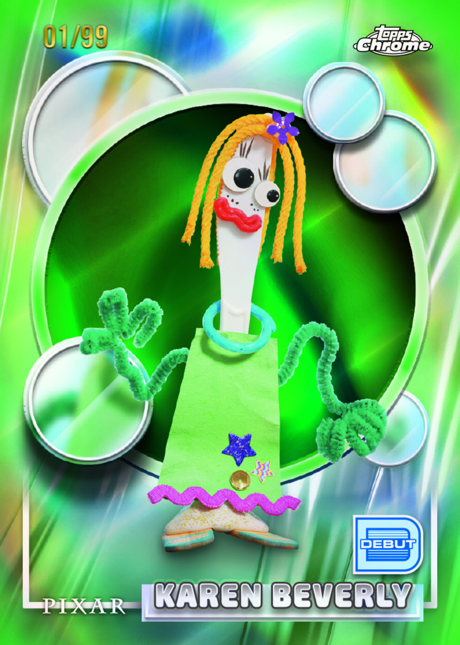 Toy Story 5 Karen Beverly Debut Topps Chrome Disney trading card