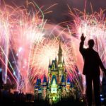 Fireworks burst over Cinderella Castle at Magic Kingdom during Walt Disney World nighttime entertainment