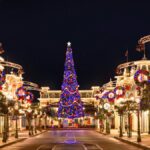 Main Street U.S.A. decorated for Christmas at Walt Disney World