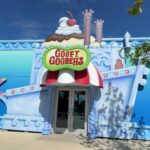 Goofy Goober's storefront at Universal Kids Resort in Frisco, Texas