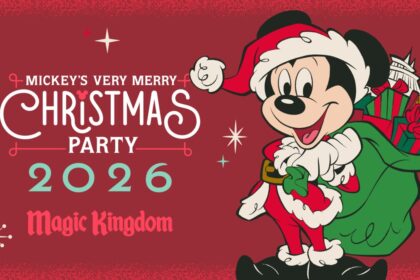 Mickey’s Very Merry Christmas Party 2026 official event art for Magic Kingdom