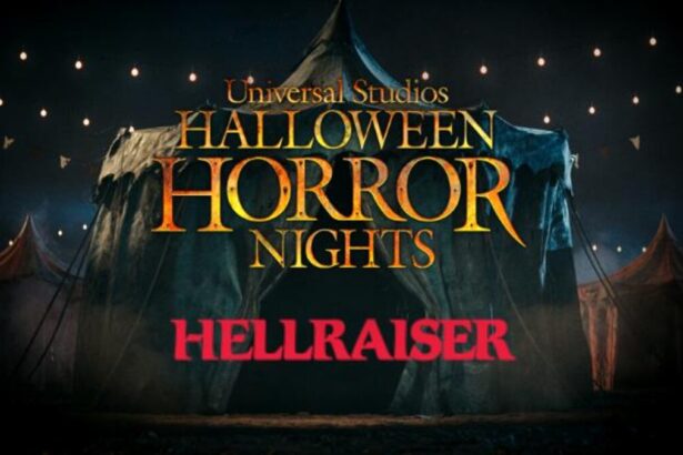 Halloween Horror Nights graphic for the Hellraiser haunted house at Universal Orlando