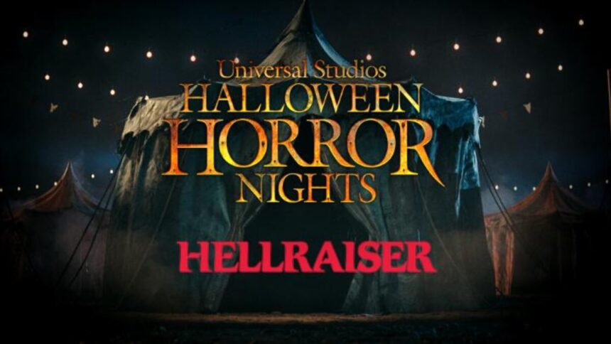 Halloween Horror Nights graphic for the Hellraiser haunted house at Universal Orlando