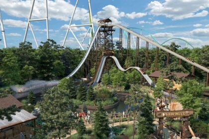 Rip Roarin Falls concept rendering at Carowinds