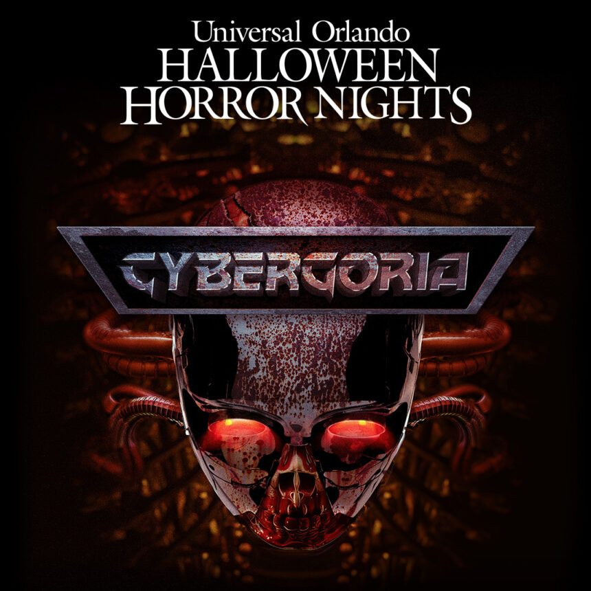 Universal Orlando Halloween Horror Nights Cybergoria haunted house announcement art
