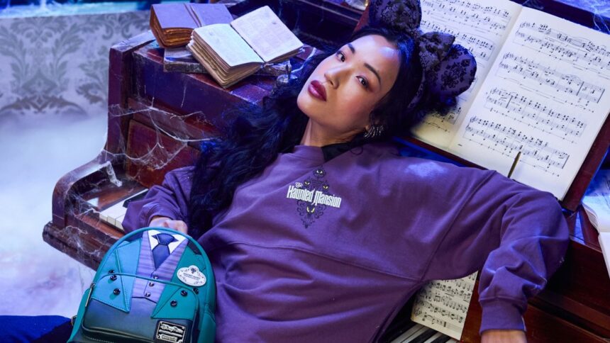 Haunted Mansion Collection apparel and Loungefly backpack preview from Disney Parks Blog