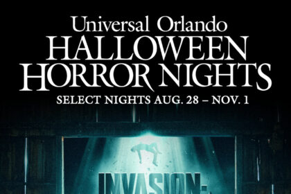 Universal Orlando Halloween Horror Nights INVASION Alien Abduction haunted house artwork for 2026