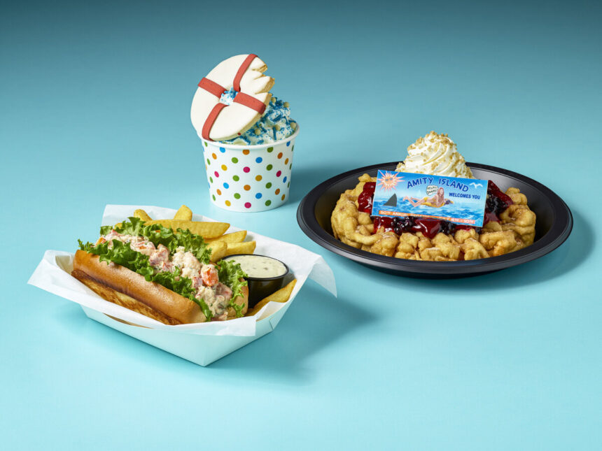 Jaws-themed food items at Universal Studios Hollywood Mega Movie Summer.