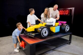 Families race the clock at the LEGO F1 Brick Stop Challenge in the new Thrill Zone at LEGO Festival 2026 at LEGOLAND Florida Resort