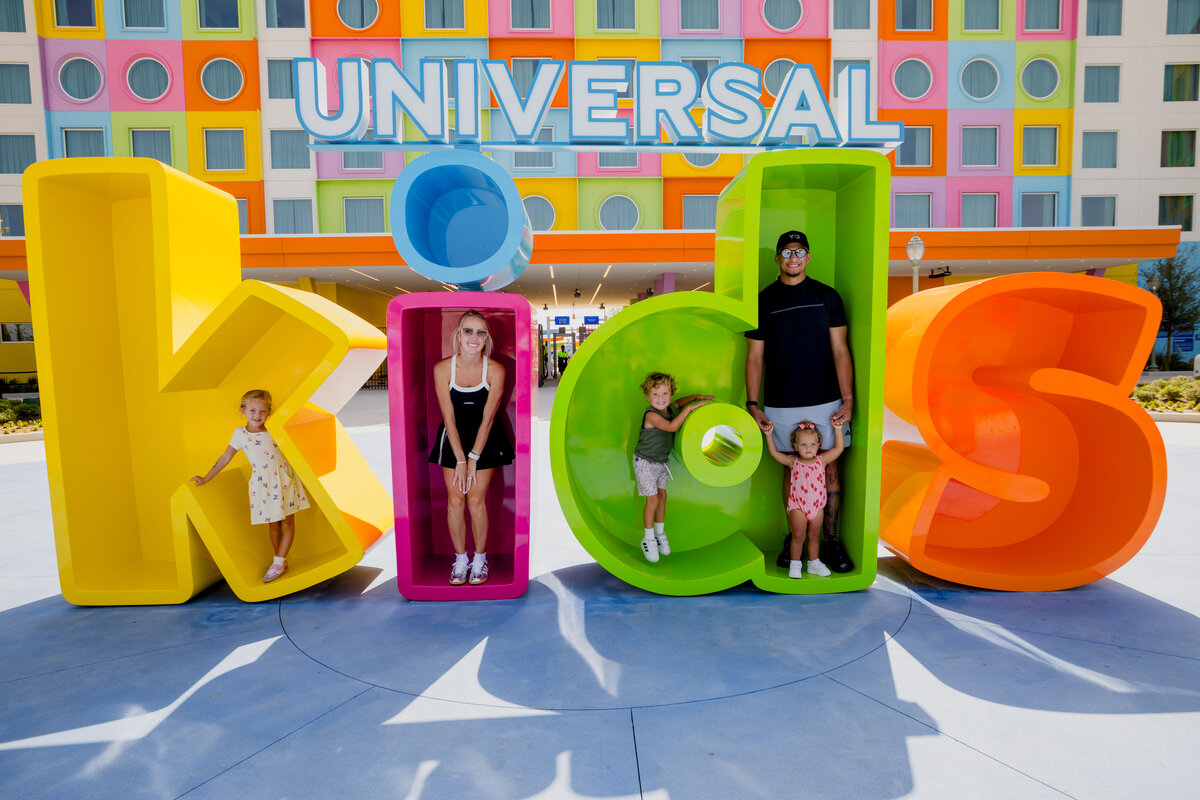 Patrick Mahomes and family at Universal Kids Resort in Frisco Texas