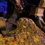 Cursed treasure pirate figure in Pirates of the Caribbean at Disneyland Park