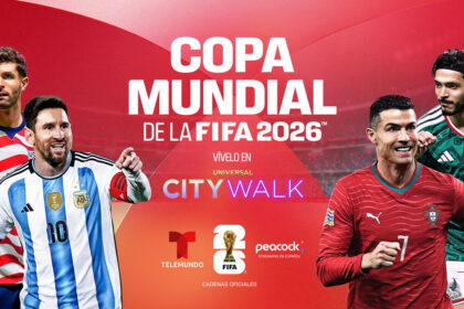 Telemundo FIFA World Cup 2026 graphic for Universal CityWalk watch party