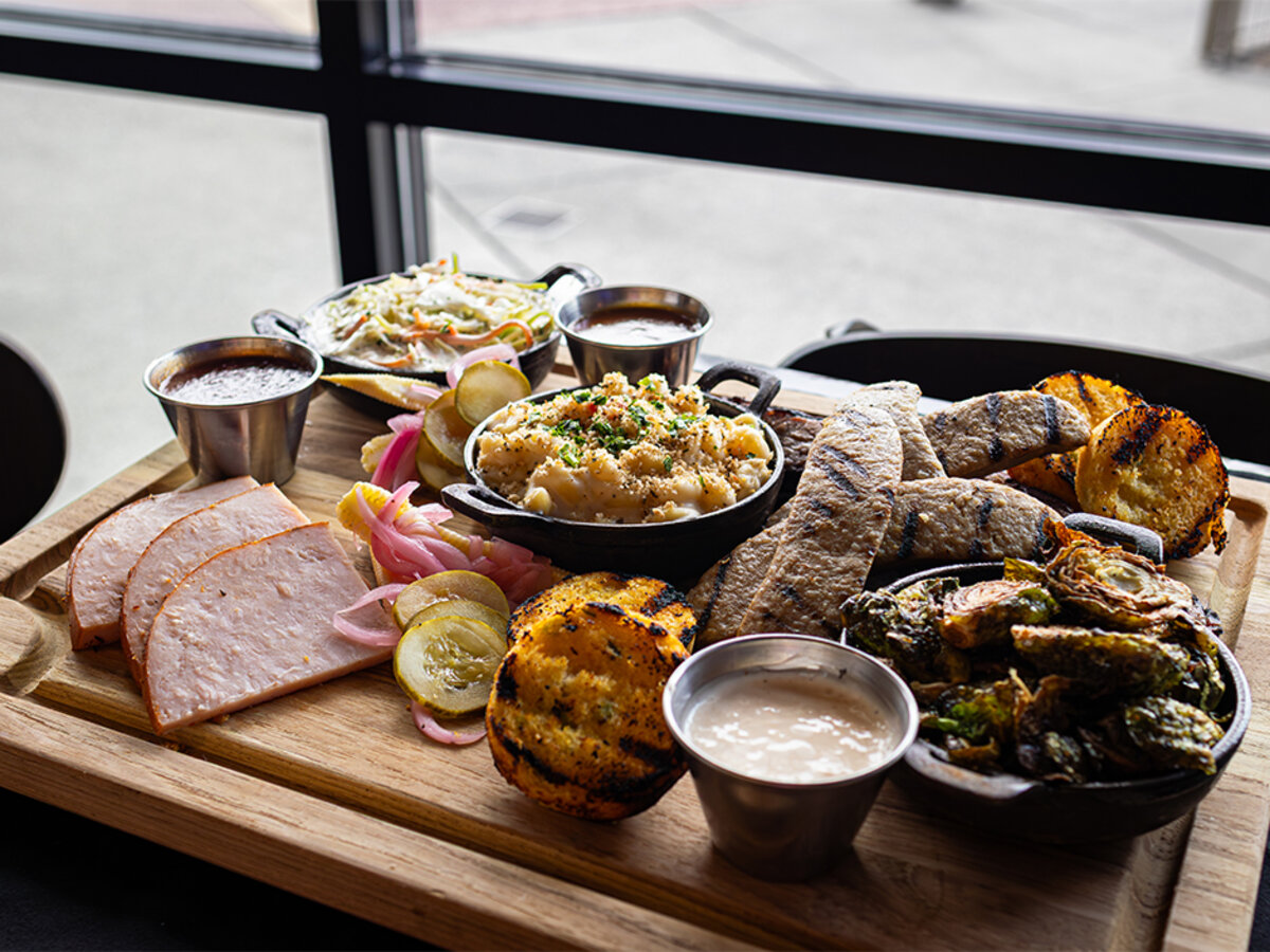Red White and Q platter at NBC Sports Grill and Brew for the 2026 World Cup at Universal CityWalk