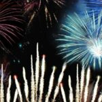 Fireworks fill the night sky during SeaWorld Orlando Fourth of July Celebration.