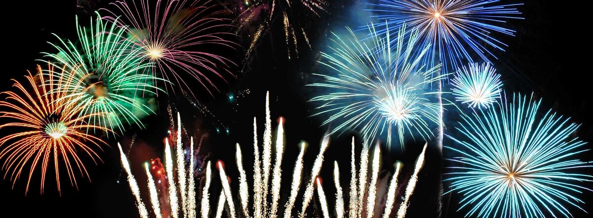 Fireworks fill the night sky during SeaWorld Orlando Fourth of July Celebration.