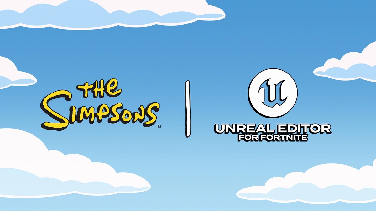 The Simpsons and Unreal Editor for Fortnite official key art