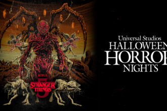 Vecna and Demodogs in Stranger Things key art for Halloween Horror Nights 2026 at Universal