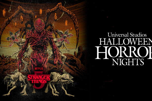 Vecna and Demodogs in Stranger Things key art for Halloween Horror Nights 2026 at Universal