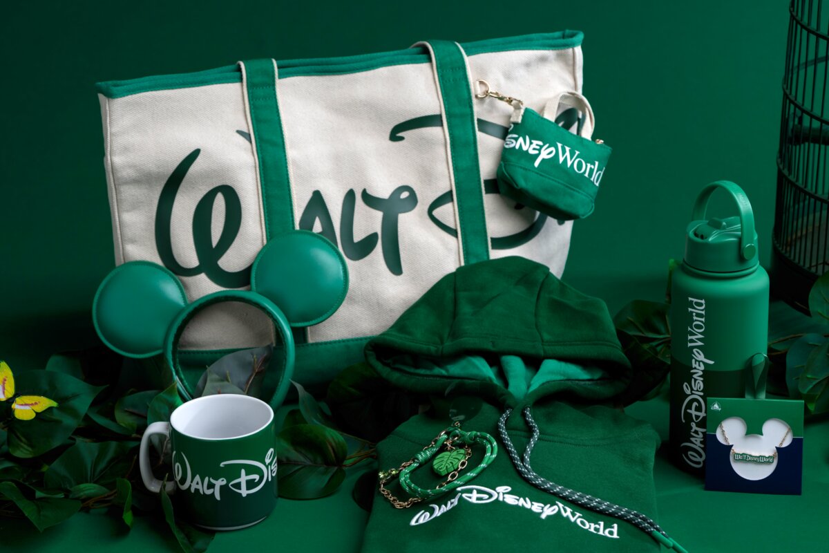 Green Tiki Tiki Tiki Room merchandise from the Disney Parks Logo Mania collection
