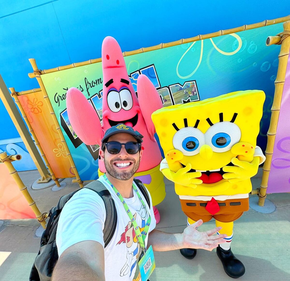Meeting SpongeBob and Patrick at Universal Kids Resort