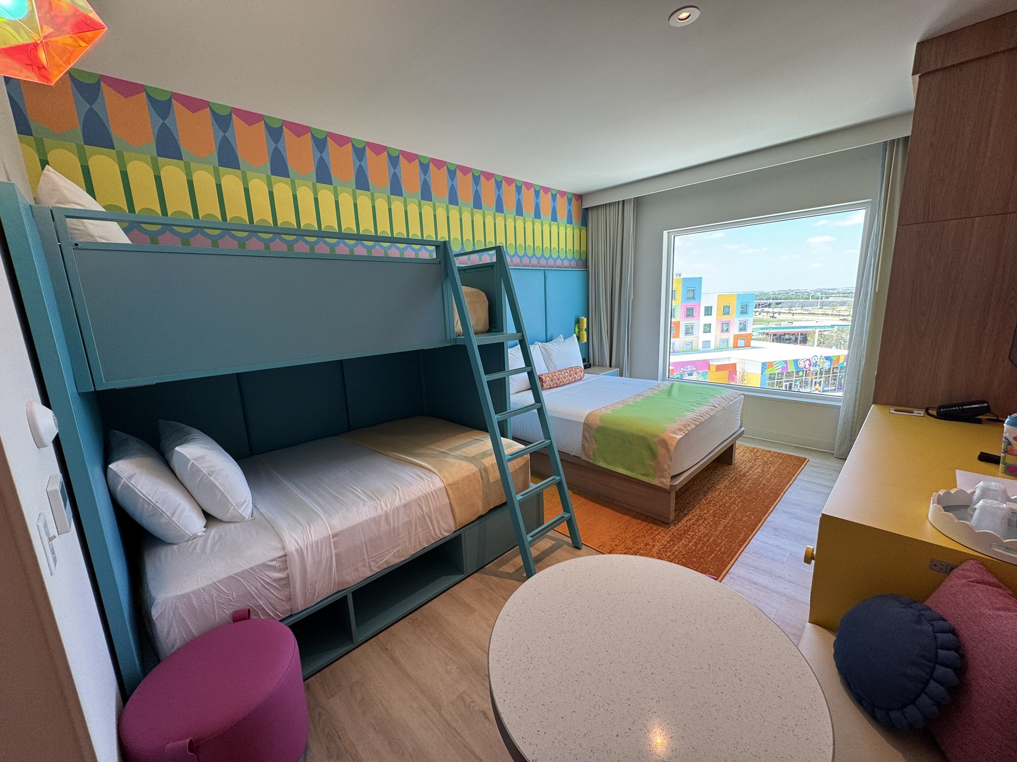 Standard Queen room with a built-in bunk at the Universal Kids Resort Hotel
