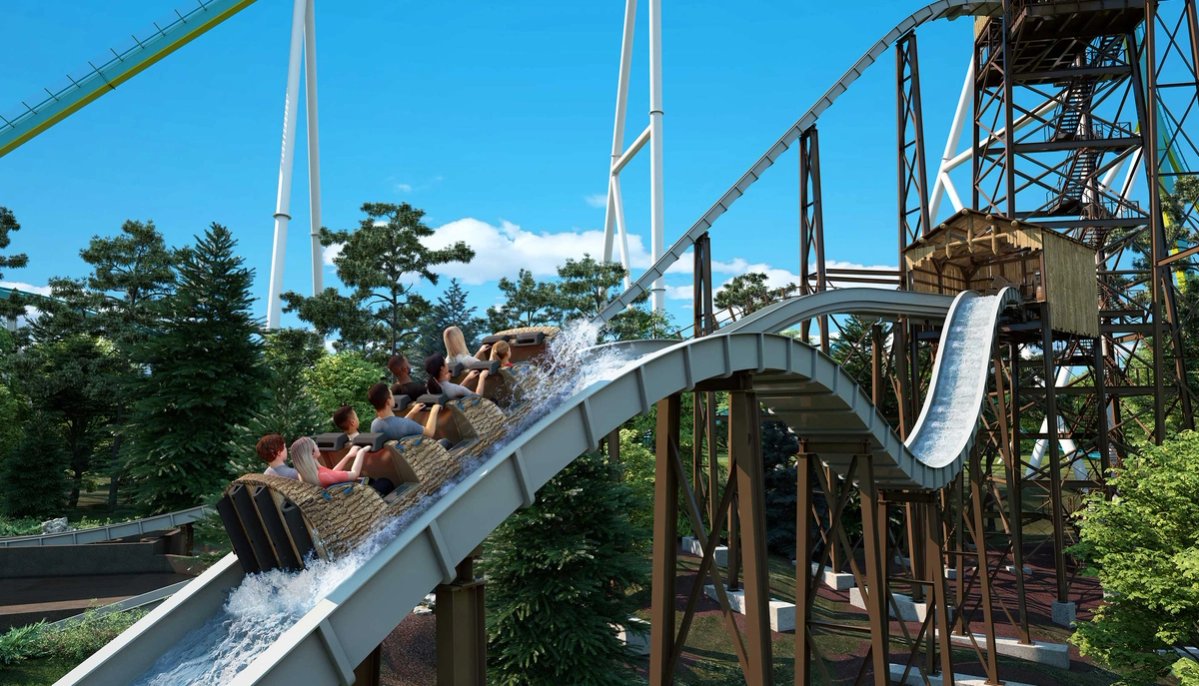 Rip Roarin Falls flume boat concept art