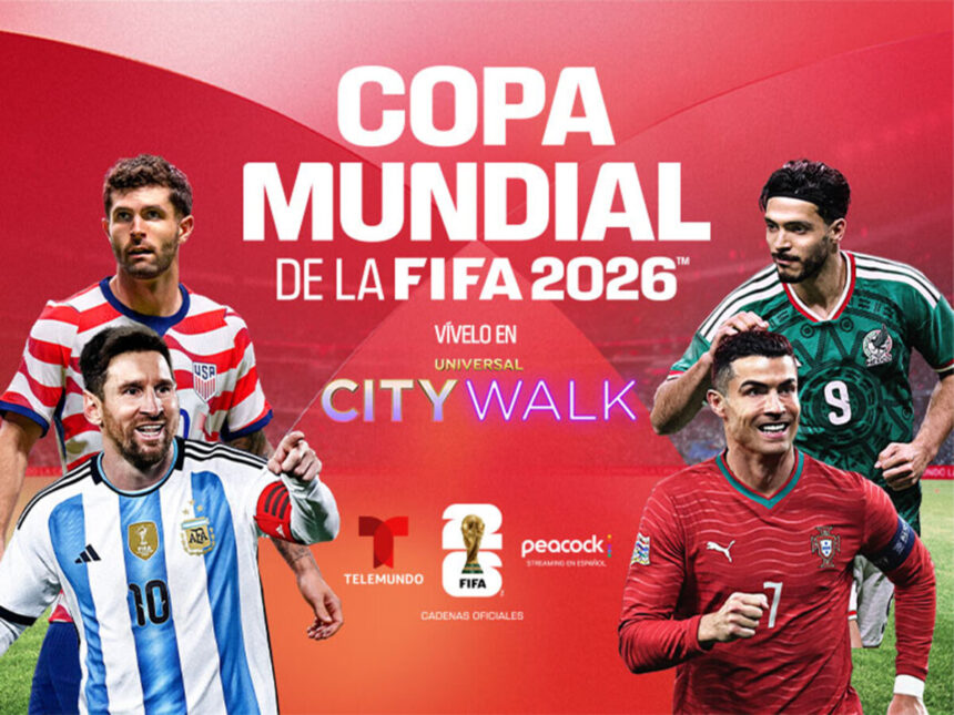 FIFA World Cup 2026 key art for Universal CityWalk Hollywood