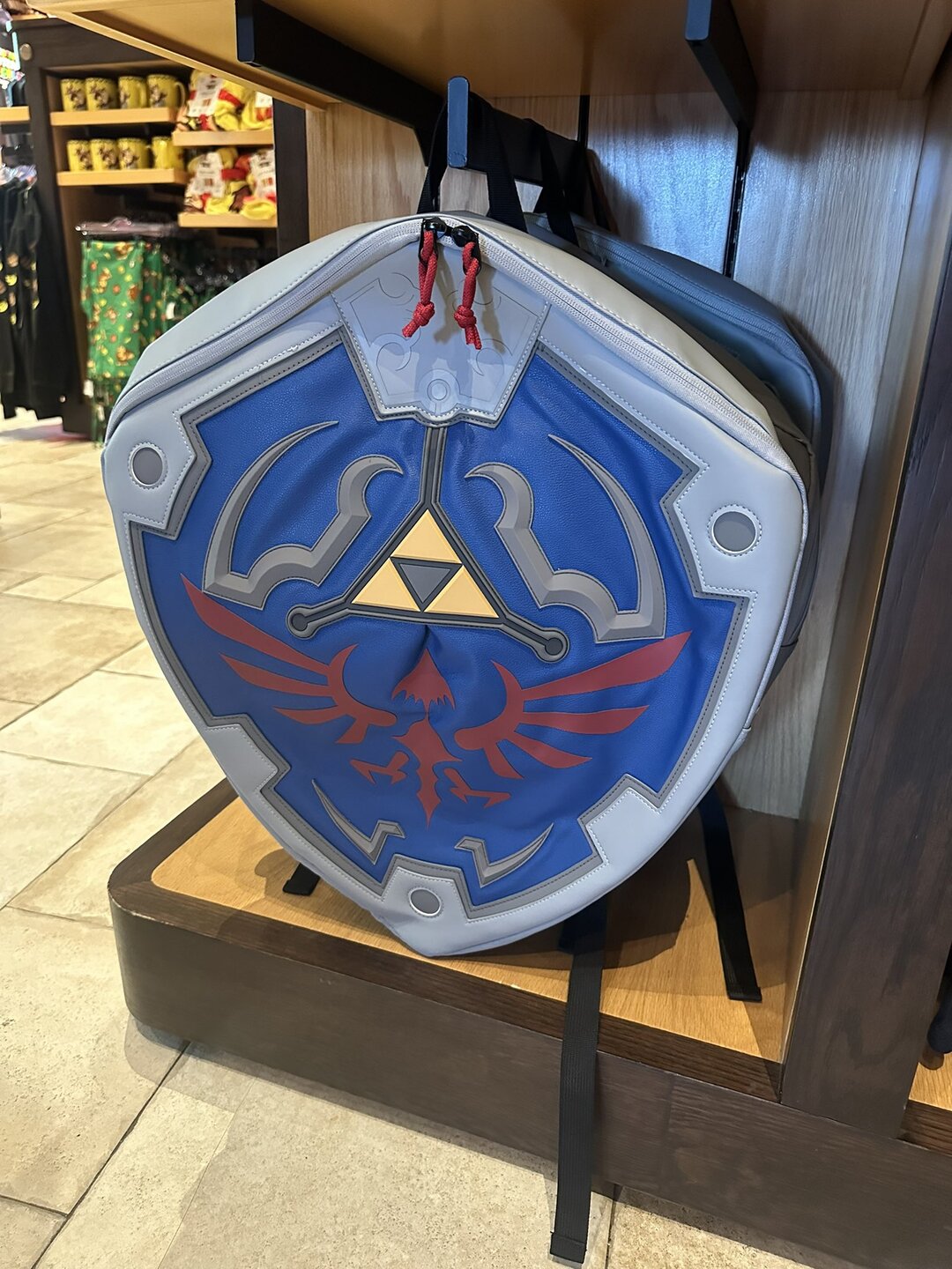 Zelda Hylian Shield backpack at the Nintendo Superstar Store at Epic Universe