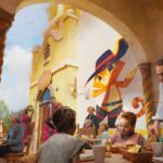 Families eating together at Puss in Boots Del Mar at Universal Kids Resort