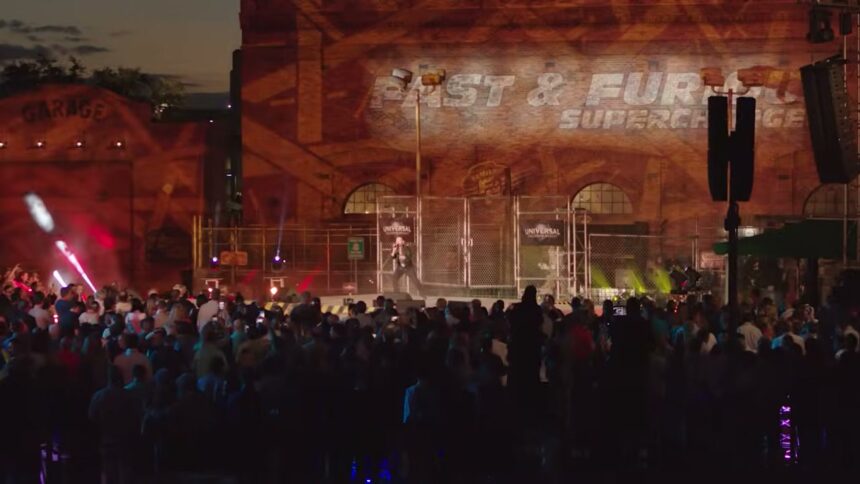 Fast & Furious – Supercharged attraction exterior at Universal Studios Florida