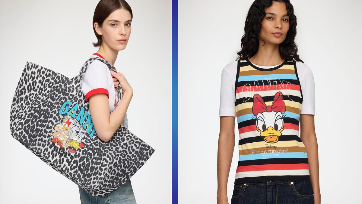 GANNI x Disney Daisy Duck and Minnie Mouse collection pieces