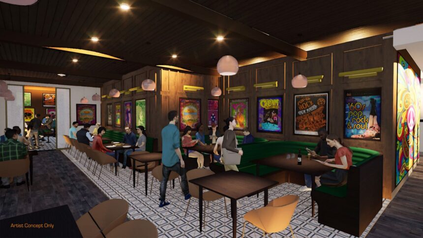 Concept art of Gordon Ramsay at The Carnaby at Downtown Disney District
