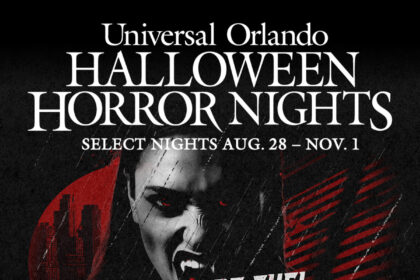 Official Halloween Horror Nights artwork for Nightmare Fuel: Blood Noir at Universal Orlando Resort.