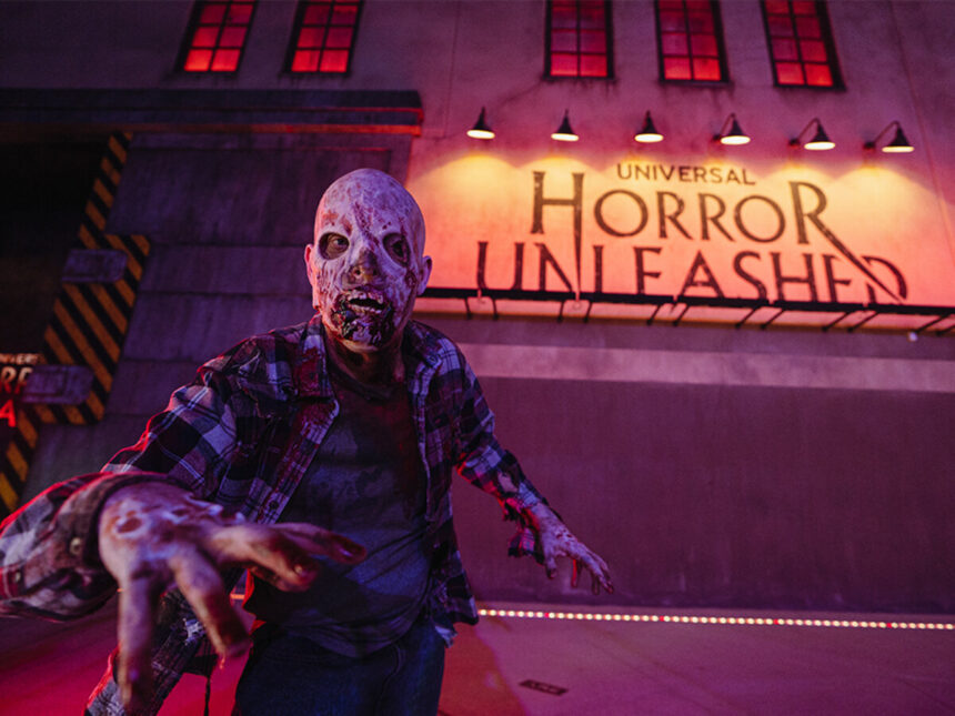 Zombie outside Universal Horror Unleashed in Las Vegas
