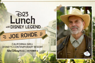 D23 Lunch with Disney Legend Joe Rohde key art at California Grill