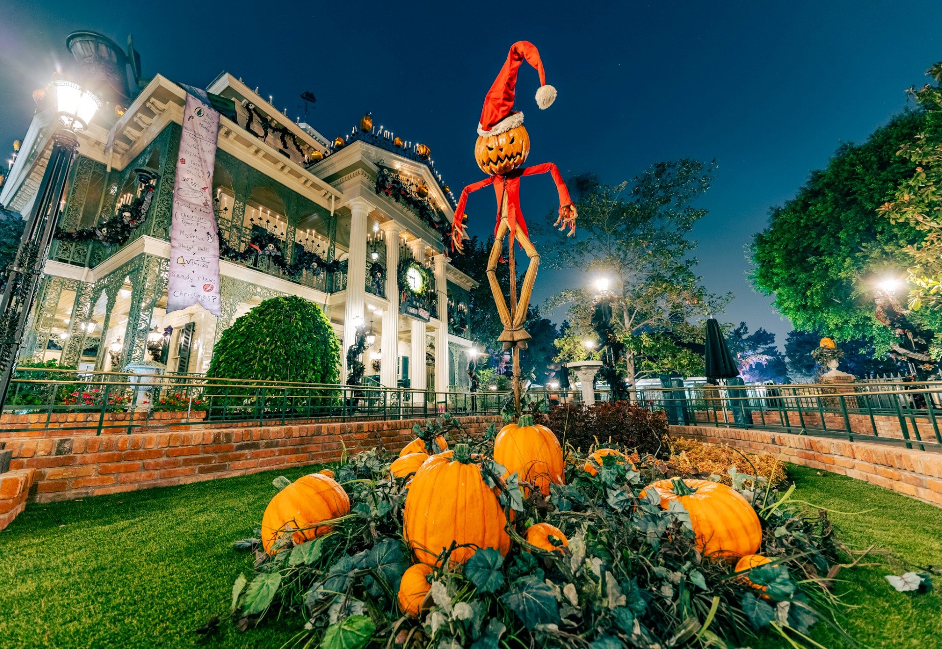 Haunted Mansion Holiday exterior at Disneyland