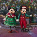Artist concept of Mickey Mouse and Minnie Mouse in 2026 Disneyland holidays attire