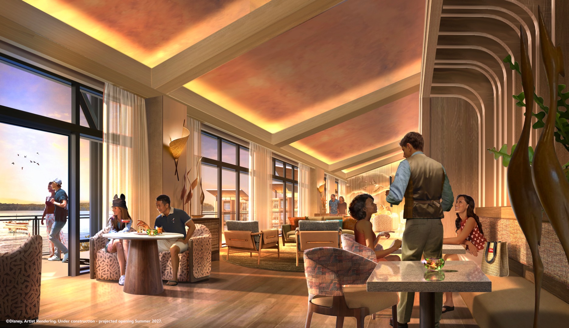 The Artist's Nest concierge lounge at Disney's Lakeshore Lodge
