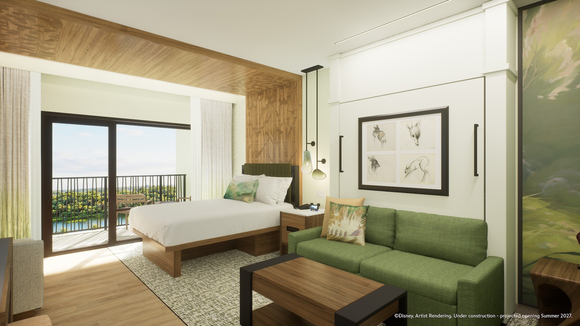 Bambi-inspired deluxe studio at Disney's Lakeshore Lodge