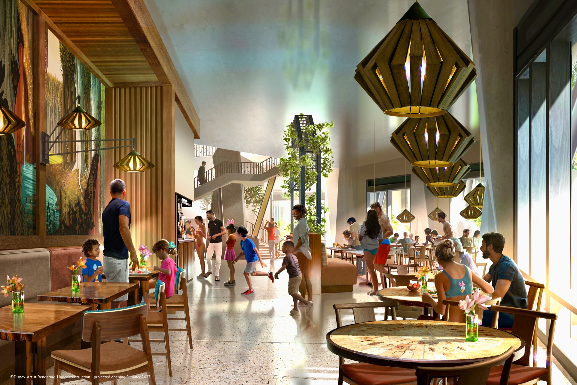 Concept art of the Bay Lake Provisions quick-service marketplace