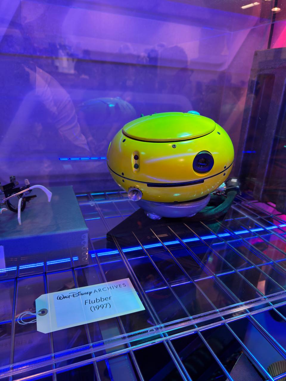 The real Weebo robot and an original Flubber blob from Flubber (1997) at D23